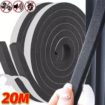 Уплотнительные ленты для окон, самоклеящаяся пена, ветрозащитная пылезащитная уплотнительная лента для дверей, мебельная противоударная губчатая лента 1Roll(2M)
