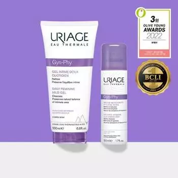 Uriage Dermal Mild Gel 200 мл + Dermal Mist 50 мл Special, корейские женские продукты