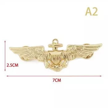 Us Wings Военное командование Мастер-авиатор Металлические крылья Значок на булавке Брошь