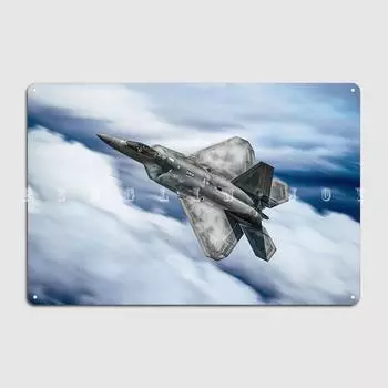 Usaf F22 Raptor дисплей команды плакат металлическая табличка на стену в пещере кухня индивидуальные таблички жестяная вывеска плакат 20x30cm