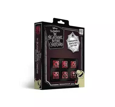 USAOPOLY Кошмар перед Рождеством Премиум набор коллекционных игральных костей D6 красные черные пользовательские игральные кости в жестяной коробке официально лицензированные игральные кости Disney | | и