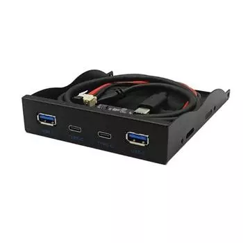 USB3.2 GEN2 Передняя панель HUB 2xUSB3.2 10 Гбит/с и 2x TypeC адаптер TypeE на передний TypeC для настольного 3,5-дюймового дисковода