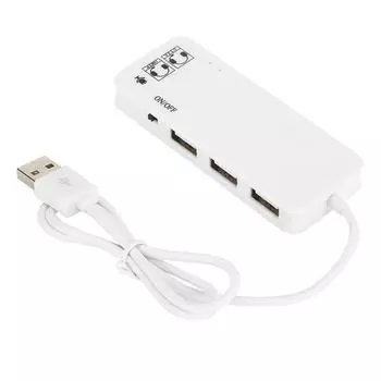 USB 2.0 Хаб К 3 портам USB 2.0 + Наушники Микрофон с 7.1-канальным звуковым адаптером Разветвитель портов Белый белый