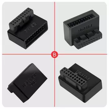USB 3.0 19P 20P разъем адаптера конвертер для материнской платы компьютера (В)