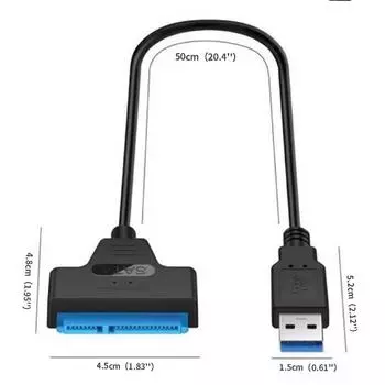 Usb 3.0 к Sata 2.5 внешний жесткий диск адаптер ридер для SSD Hdd кабель чёрный