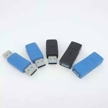 USB 3.0 Тип A «папа-папа-папа» Переходник-переходник Разъем USB3.0 AM-AF Переходник для ноутбука ПК Удлинитель кабеля синий blue M to M
