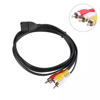 USB-3 RCA AV-кабель-адаптер аудио-видео для ПК-телевизора