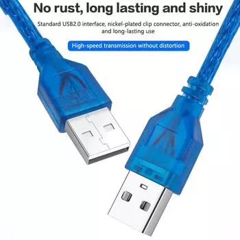 Usb A Male To Usb Male Dual Usb2.0 Superspeed удлинительный кабель для радиатора жесткого диска веб-камеры USB-кабель передачи данных 1m