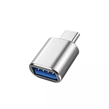 USB адаптер для Samsung S10 Huawei USB to Type C серебряный
