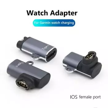 USB-адаптер зарядного устройства Type C/Micro/ios для Garmin Fenix 7/6/5 Instinct 2S Venu 2 Plus EPIX forrunner 745, зарядный конвертер для часов