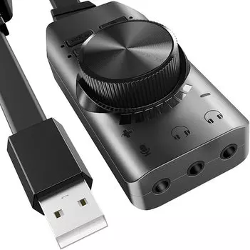 USB-адаптер звуковой карты BOMGE 7.1-канальный внешний аудиоадаптер стереозвуковая карта конвертер 3,5-мм разъем для микрофона AUX