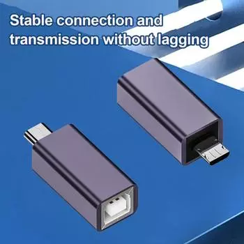 USB-B Female to Type-C/Micro/Mini Male Adapter Компьютер Телефон Электронное пианино Барабанный принтер 480 Мбит/с USB2.0 B