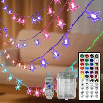 USB/Battery Box LED Stars String Lights Fairy String Outdoor Lamp Home Room Christmas Holiday Wedding Party Lights Decoration