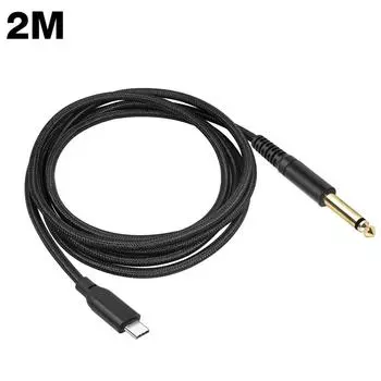 USB C - 6,35 мм 1/4 TS аудио стерео кабель тип C - 6,35 мм Aux разъем шнур для домашнего кинотеатра микшер электрическая бас-гитара 1m