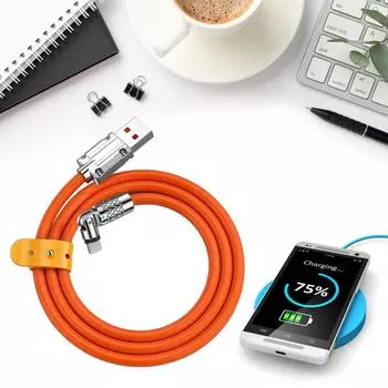 Кабель USB C с поворотом на 540 градусов Кабель USB-USB C 120 Вт Кабель для быстрой зарядки USB C Зарядный шнур USB C 1M