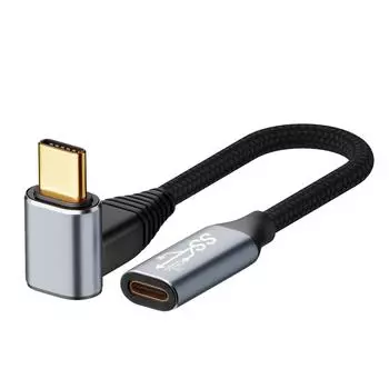 USB C Cable USB Type C Charger Cable 100W Fast Charging Cord Right Angle Non-Braided 10Gbps USB 3.1 Gen2 Charging Cable 50CM