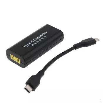 USB C к квадратному адаптеру «папа-мама» Преобразователь зарядного устройства для