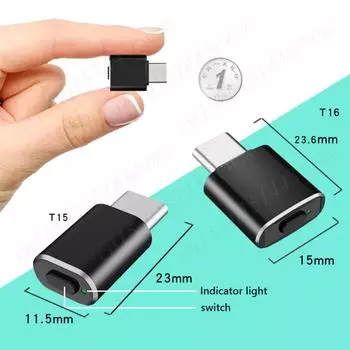 USB C Mouse Jiggler with Switch Button Undetectable Metal Mouse Mover Driver-Free Mouse Moving Device Keep Computer/Laptop Awake