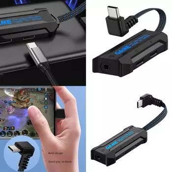 USB C to 3.5mm Headphone and Charger Adapter 3 in 1 Type C to Aux Audio Jack with PD 60W Fast Charging Splitter