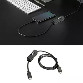 Кабель USB C — USB C, тип C «папа» — тип C «папа» с переключателями, зарядный кабель-адаптер, шнур USB3.1 PD100W для телефона 30CM