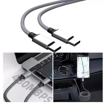 USB C - Type C Extended Link Cable PD60W Fast Charger Charger Cable Data Transfer Cable 480Mbps for Phone Tablet Laptop 50CM