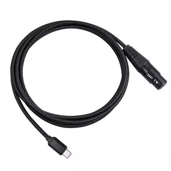 USB C/Type-C к XLR 3-контактный аудиокабель для микрофона, штекер-мама, шнур адаптера для микрофона 2M