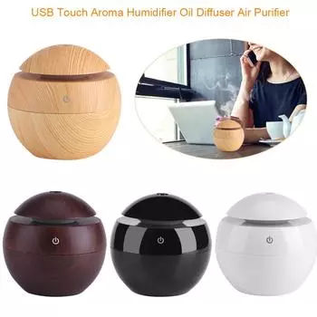 USB Essential LED Touch Ультразвуковой увлажнитель воздуха Диффузор Очиститель масла чёрный