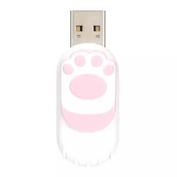 USB флэш-накопитель в форме кошачьей лапки портативный U-диск большой накопитель для компьютера ноутбук розовый 128 ГБ розовый