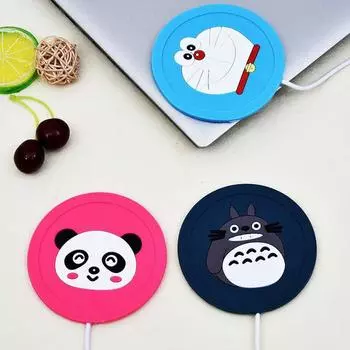 USB-грелка, силиконовый нагреватель для молока, чая, кофе, кружка, напитки, чашка для напитков, коврик, кухонные инструменты, нагреватель красный