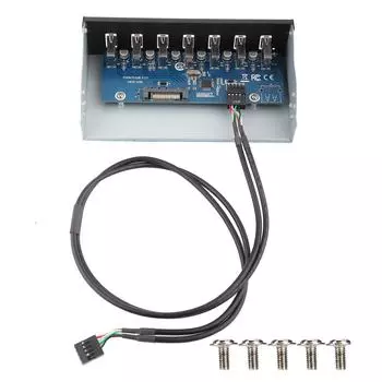 USB Hub Box Panel 7 Port USB2.0 Lossless Data Transmission USB Hub Drive Panel