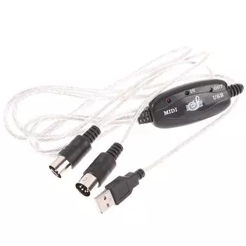 Usb In-Out Midi интерфейсный кабель-конвертер в шнур адаптера для музыкальной клавиатуры ПК
