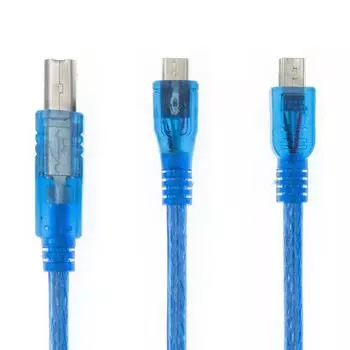 USB-кабель 30 см для Uno R3/Nano/MEGA/Leonardo/Pro Micro/DUE Blue, высококачественный кабель USB/Mini USB/Micro USB типа A для Arduino