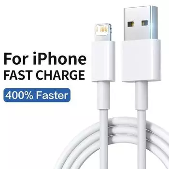 USB-кабель для iPhone 14 13 12 11 Pro Max Mini 6 7 8 Plus XS X XR SE iPad 20 Вт телефон синхронизация данных быстрая зарядка провод шнур 0,25 м 1 м 2 м 1m