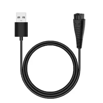 USB-кабель для зарядки Электрический адаптер Шнур питания бритвы USB-кабель для зарядки Провод для зарядного устройства бритвы чёрный