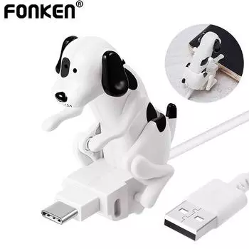 USB-кабель Fonken Stray Dog 2A, кабель для быстрой зарядки, USB-кабель для быстрой зарядки типа C, кабель Lightning для iPhone USB A to Type-C черный белый