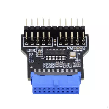 USB-концентратор-адаптер 19Pin 3.0 на двойной USB2.0 9Pin Female, надежное расширение