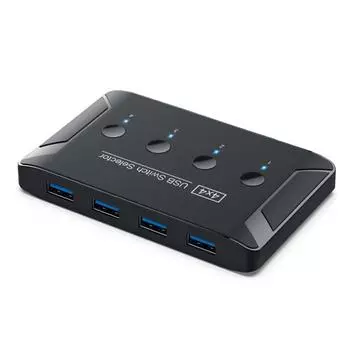 USB KVM USB2.0 er KVM для 10 ПК Клавиатура Мышь Принтер 4 ПК Совместное использование 4 устройств USB