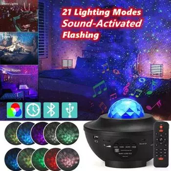 USB LED Galaxy проектор звездное небо ночная лампа проекционный свет с пультом дистанционного управления