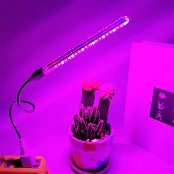 USB LED Grow Light 14 светодиодов красного цвета 7 светодиодов синего цвета Полный спектр лампы для выращивания растений Настольные лампы для выращивания растений в теплицах Семена