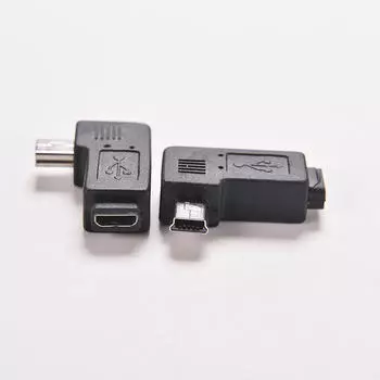 Usb Micro 5-контактный разъем для мини-5-контактного разъема для мужчин, угол 90 градусов, преобразователь адаптера, хорошее обслуживание