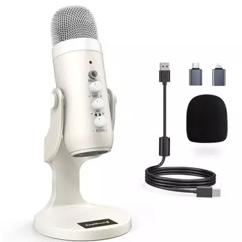 USB-микрофон ZealSound (белый)