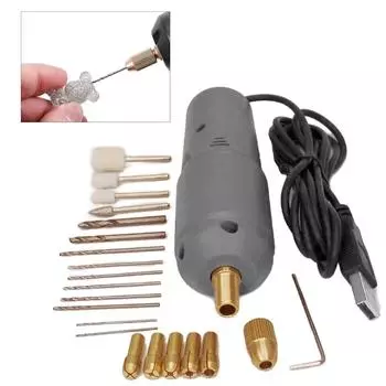 USB Мини электрическая дрель Многофункциональная электрическая полировальная машина Портативный ручной вращающийся инструмент Гравировальная ручка Домашние электроинструменты