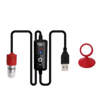 USB мини-нагреватель для аквариума, 2 метода контроля температуры, зимние аксессуары для аквариума для морских пехотинцев