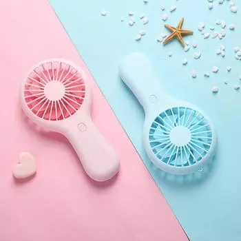 Usb Mini Wind Power Ручной вентилятор Handig En Ultra-Stille Вентилятор Hoge Kwaliteit Draagbare синий