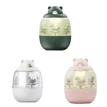Usb Music Box Aroma Diffuser 800Mah Air Humidificador With Light белый