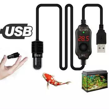 USB-нагреватель для аквариума для рогатых лягушек постоянного тока 1-3 л, 5 В, 2 А