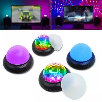 USB перезаряжаемая модель 2 в 1, ночник, свет для вечеринок, игра, видео, звук, мини-светильник 2pcs