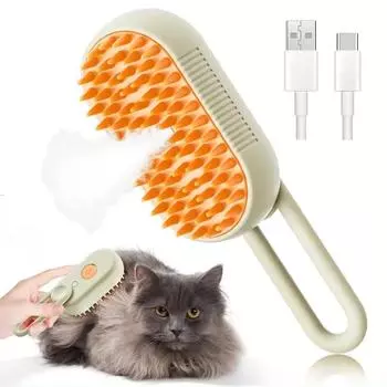 USB-перезаряжаемая расческа для кошек и собак с распылителем воды, электрическая щетка для кошек, мытье и чистка шерсти домашних животных