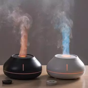 Usb пламя, ароматерапия, диффузор эфирного масла с 7 цветами, легкий ультразвуковой увлажнитель воздуха, прохладный создатель тумана, ароматный увлажнитель USB Cable