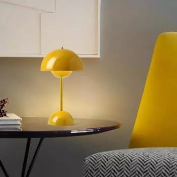 USB Rechargeable Mushroom Table Lamp Three Speed Adjustment Indoor Lighting Fixture Flower Bud Desk Lamps Home Decor Night Light жёлтый